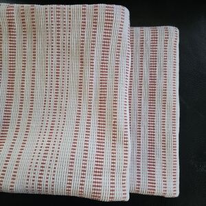 Set Of 2 Lauren Ralph Lauren Orange and White Striped Pillow Covers